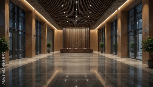 Modern Office Building Lobby Interior Design photo