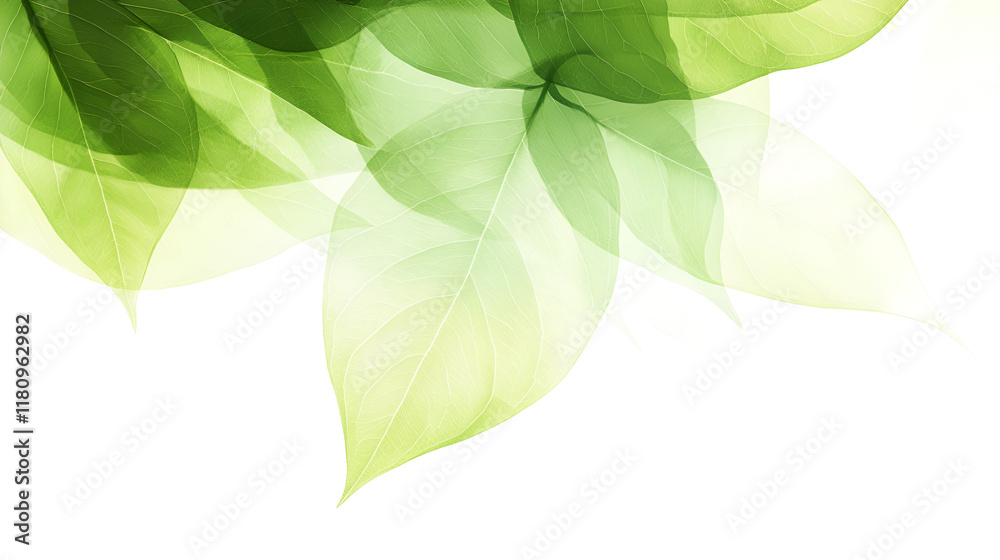 Green Leaf Abstract: A delicate cluster of translucent green leaves, arranged in a gentle cascade, evokes a sense of serene growth and natural beauty. Green Leaf Abstract: A delicate cluster of translucent green leaves, arranged in a gentle cascade, evokes a sense of serene growth and natural beauty.