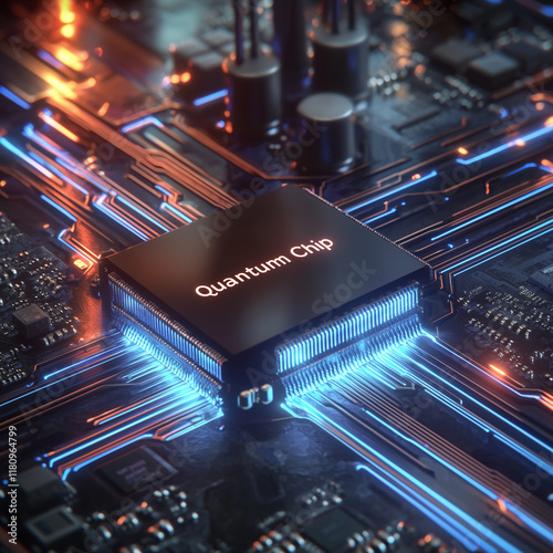 image of the quantum chip CPU computer