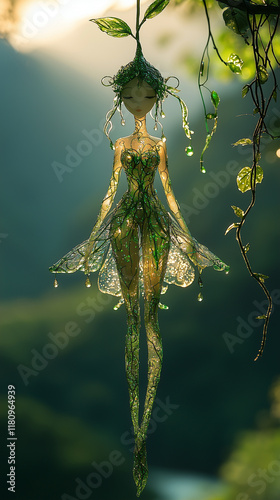 Nareephol or Makaliporn fruit of a maiden is shaped like a beautiful young woman, a mythical tree bearing fruits in the shape of a girl in the legendary Himavanta forest