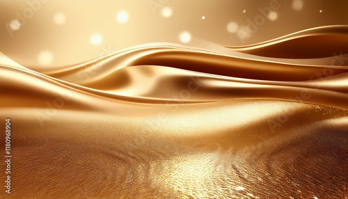 なめらかな柔らかいイメージの金色の背景素材、テクスチャー。コピースペースあり。aiで生成