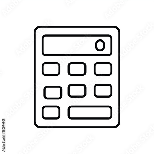 Calculator icon isolated on a white background. Vector illustration.