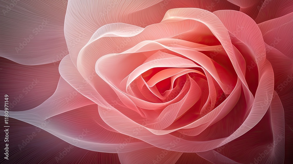 Delicate Red Rose Petals in Soft Focus Abstract Design with Elegant Swirls and Gentle Curves Delicate Red Rose Petals in Soft Focus Abstract Design with Elegant Swirls and Gentle Curves