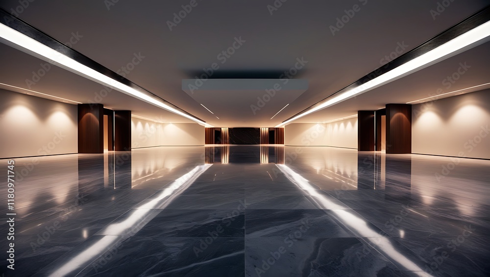 Empty modern building interior ground background Empty modern building interior ground background