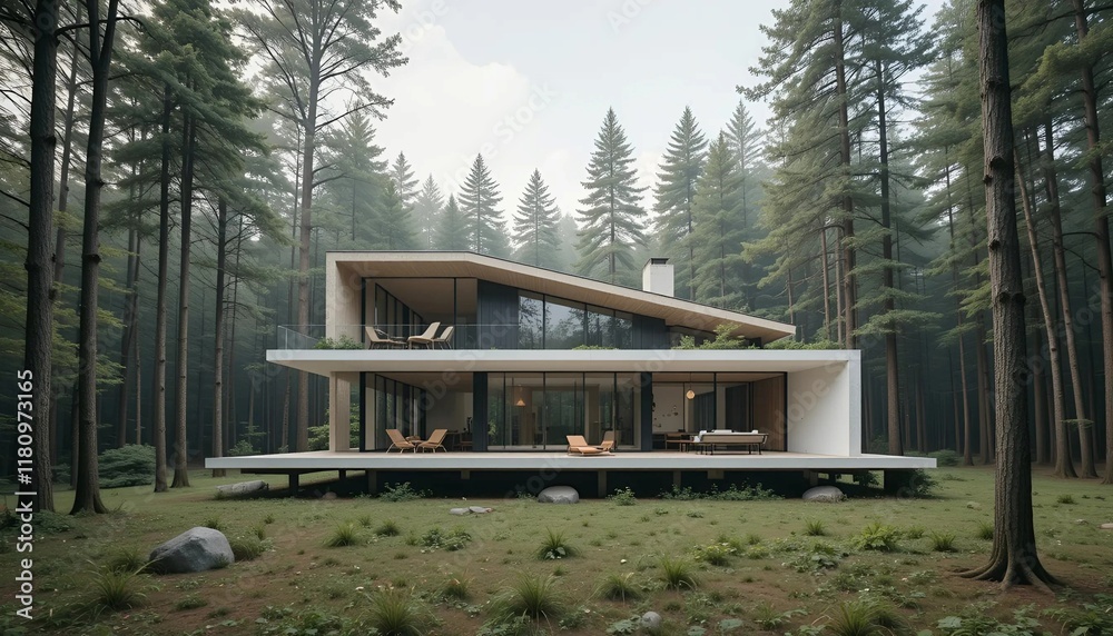 Forest House With Deck And Perfect just Peaceful Relax in The Connection With Nature Modern Architecture Forest House With Deck And Perfect just Peaceful Relax in The Connection With Nature Modern Architecture