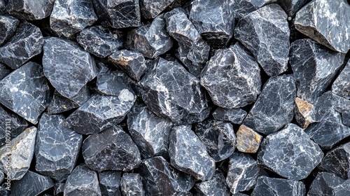 Dark Gray and Black Stones Texture: A Rough and Rugged Natural Background photo