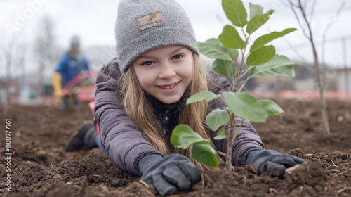 3.12 Arbor Day, people planting trees, planting saplings, big trees, trees of life, greening photo