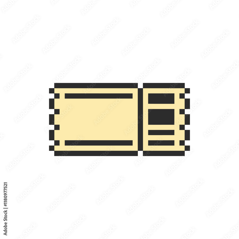 ticket design retro pixel art ticket design retro pixel art