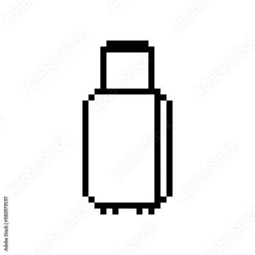 luggage journey travel pixel art