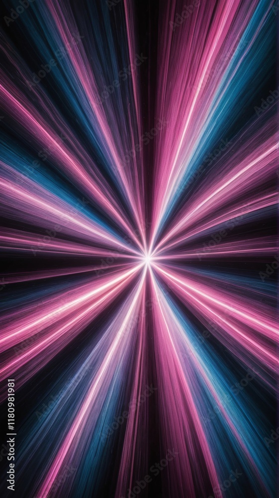 Obraz premium Radiant Pink and Blue Light Burst: An Abstract Energy Artwork