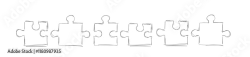 Puzzle Banner banner Hintergrund skizze sketch Stift Zeichnung
