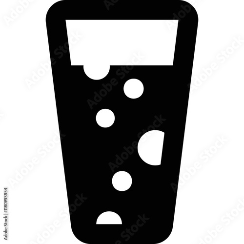 simple vector icon glass of soda
