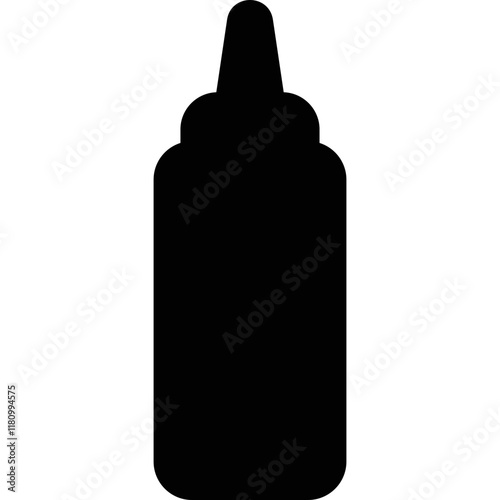 Sauce bottle simple vector icon