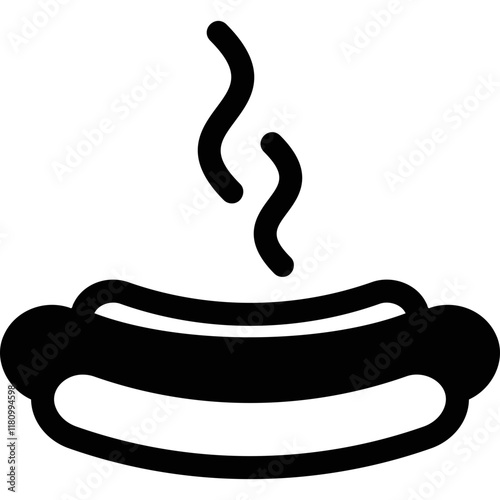 Simple vector icon hot dog