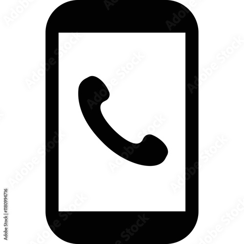 mobile phone simple vector icon
