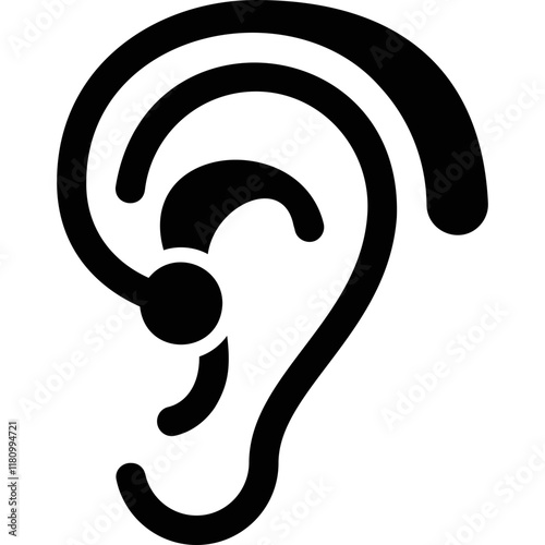 Ear simple vector icon
