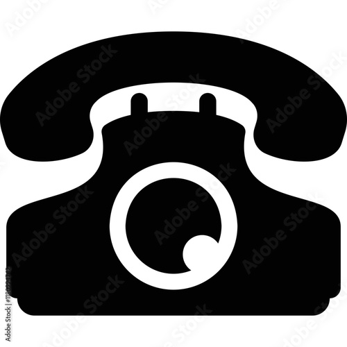 Simple vector icon landline phone
