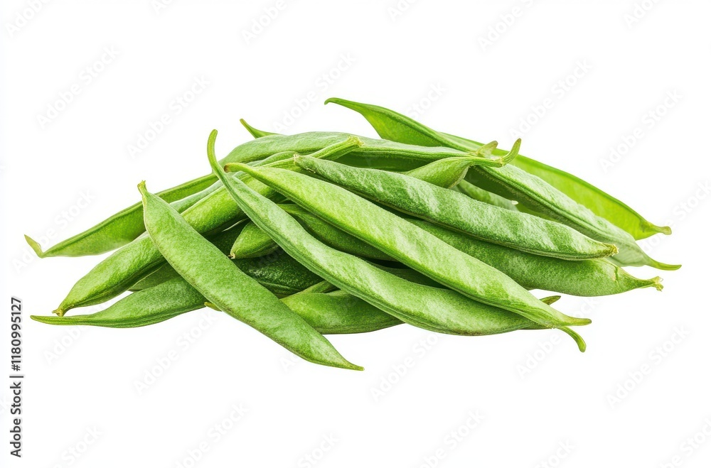 Fresh Green Beans Piled on White Background, Healthy Vegetarian Food, Raw Botanical Ingredient for Cooking, Organic Produce for Nutritional Dishes, Culinary Scene Fresh Green Beans Piled on White Background, Healthy Vegetarian Food, Raw Botanical Ingredient for Cooking, Organic Produce for Nutritional Dishes, Culinary Scene