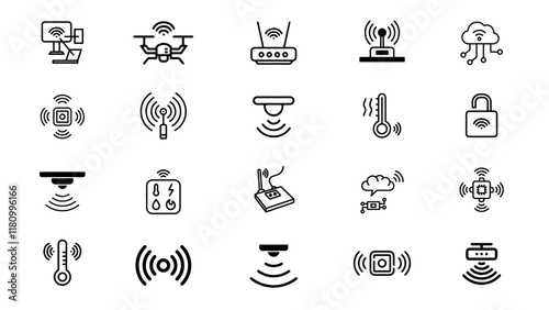 Sensors, Motion, Neuroscience, Booster, Temperature Sensors icon design in adobe illustrator. Downlood now Victor, Png, Eps, Ai, Jpg file.