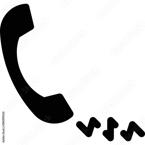 Simple vector icon telephone receiver