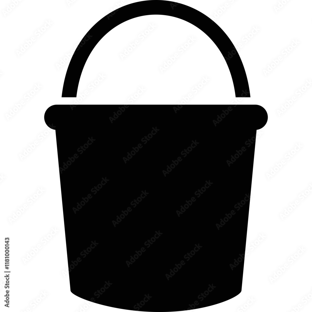 Simple vector icon water bucket Simple vector icon water bucket