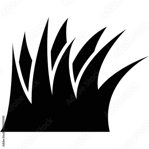 Simple vector icon grass