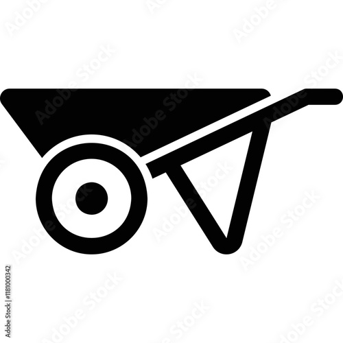 Simple vector icon garden cart
