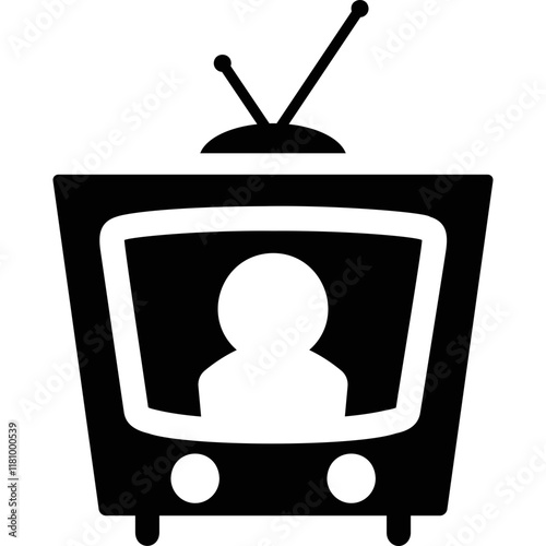 Simple vector icon tv
