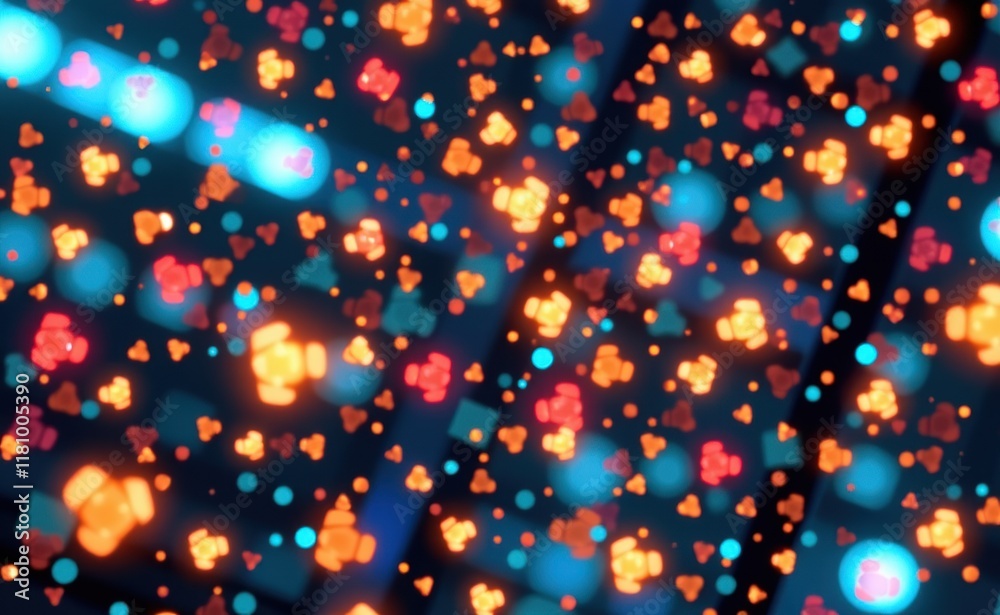 A futuristic digital landscape with a grid of glowing, multicolored lights, creating a mesmerizing and abstract pattern. A futuristic digital landscape with a grid of glowing, multicolored lights, creating a mesmerizing and abstract pattern.