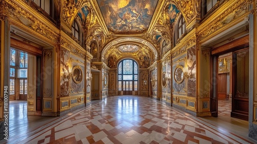 Opulent Grotesque Decor of the Golden Room in Lower Belvedere Palace, Viennaâ€™s Historic Luxury Residence