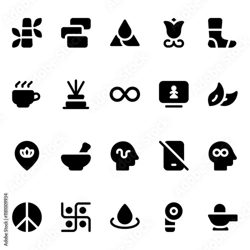 Yoga solid style, perfect for user interface projects