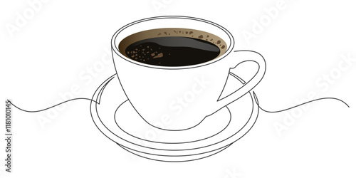 Robusta coffee vector line art design