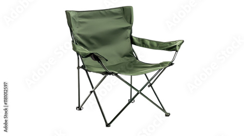 Green camping chair transparent background