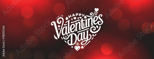 Happy Valentine's Day illustration Romantic silhouette design of a loving couple
