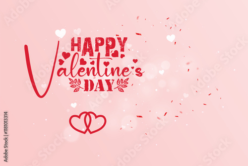 Happy Valentine's Day illustration Romantic silhouette design of a loving couple
