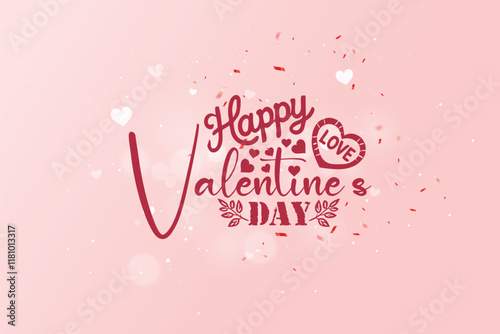 Happy Valentine's Day illustration Romantic silhouette design of a loving couple

