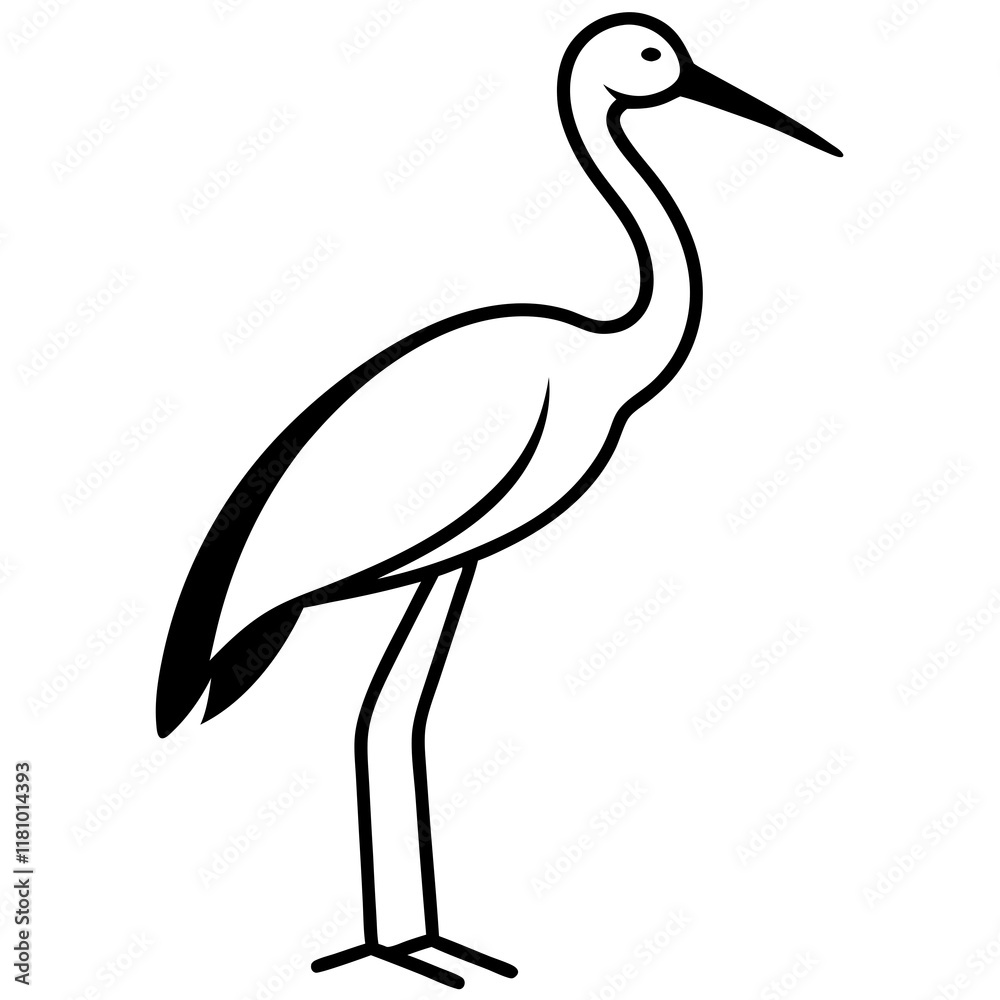 Obraz premium black crowned crane
