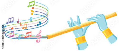 Melodic Harmony with Musical Notes