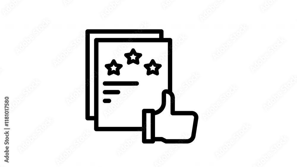 Icon line motion graphic information Icon line motion graphic information