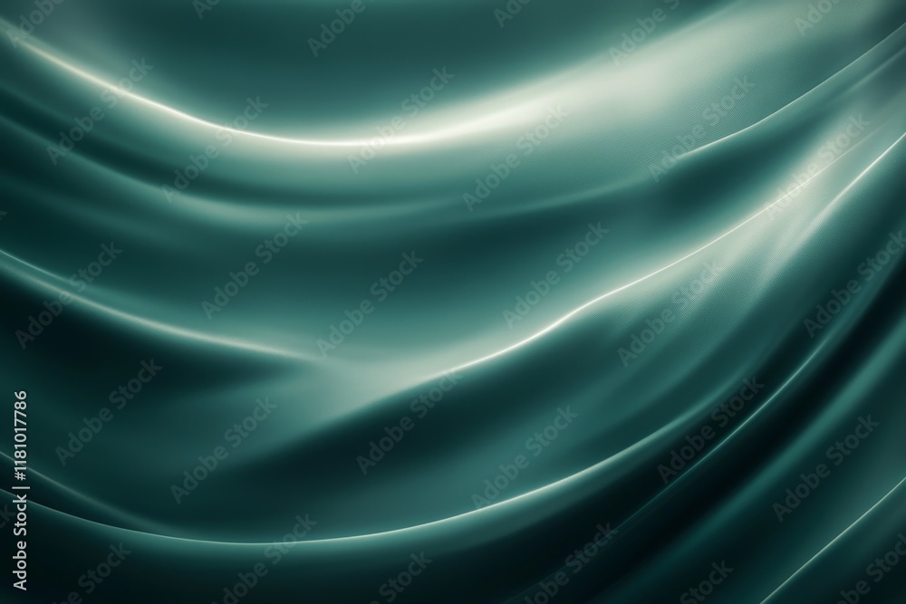 Teal silk fabric with soft folds and drapes. Teal silk fabric with soft folds and drapes.