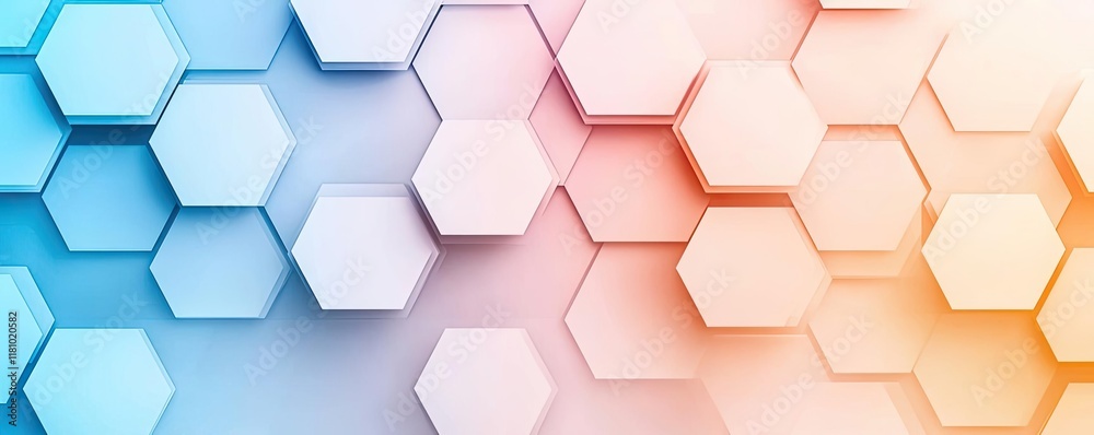 Matrix abstract background concept. Modern abstract hexagonal pattern design in blue and orange gradient tones. Matrix abstract background concept. Modern abstract hexagonal pattern design in blue and orange gradient tones.