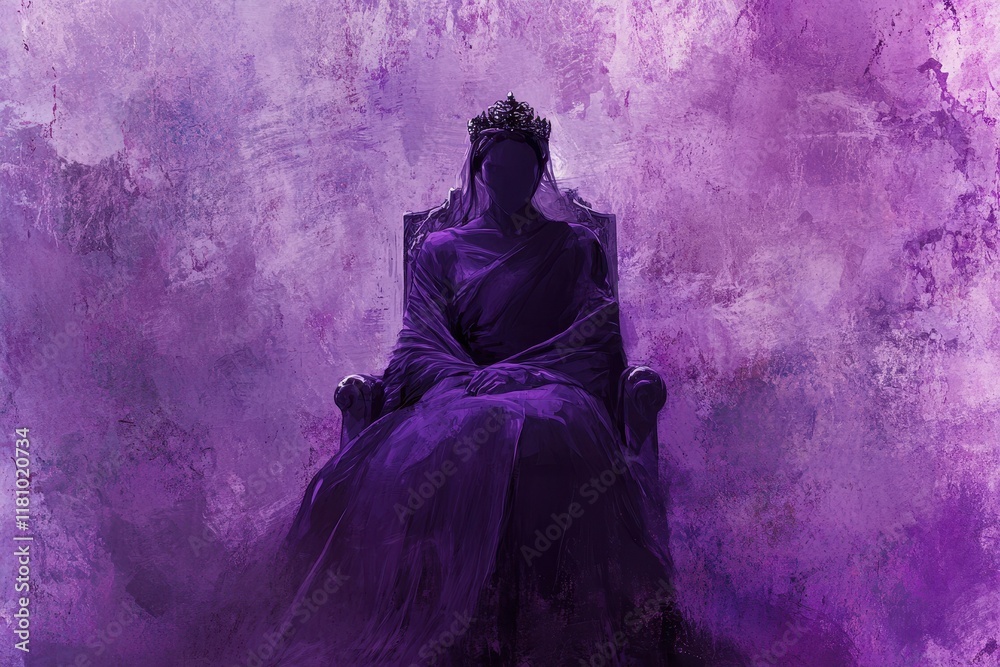 A Purple Clad Queen Rests Upon Her Throne A Purple Clad Queen Rests Upon Her Throne