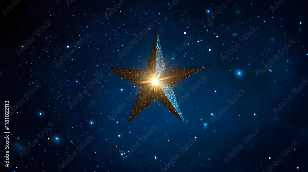 Bright shining Star of Bethlehem on dark blue starry night sky. Star of Jesus, Christmas Star. Nativity of Jesus Christ, birth of Jesus, Christmas Eve. Christian religion concept Bright shining Star of Bethlehem on dark blue starry night sky. Star of Jesus, Christmas Star. Nativity of Jesus Christ, birth of Jesus, Christmas Eve. Christian religion concept