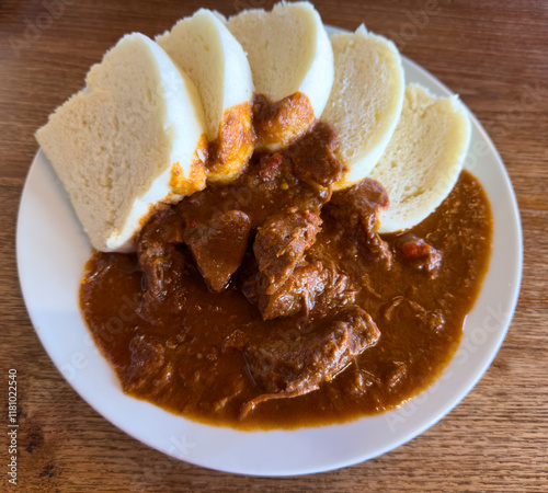 Canvas Print A true Hungarian goulash is made from močing, i