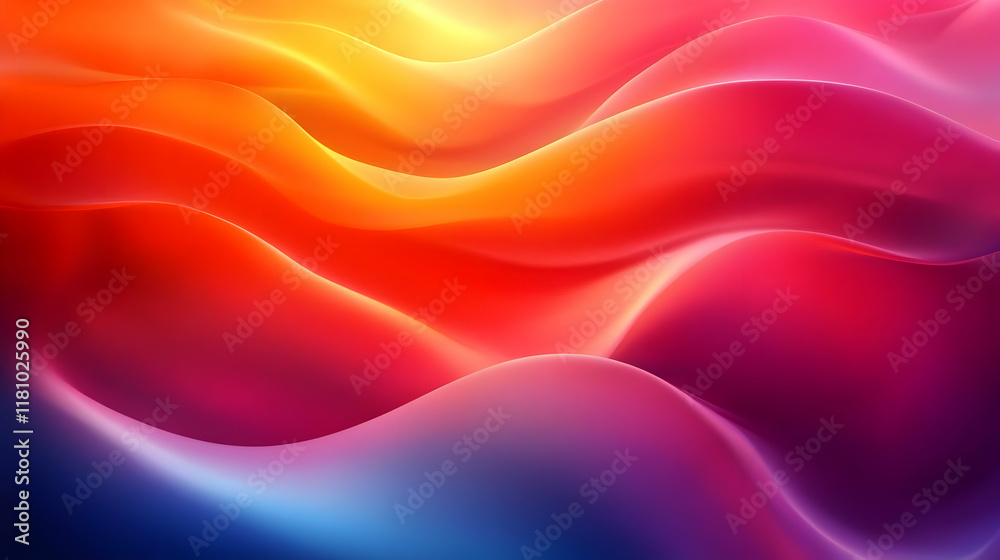 Abstract Background with Flowing Colorful Waves Creates Vibrant and Dynamic Visual