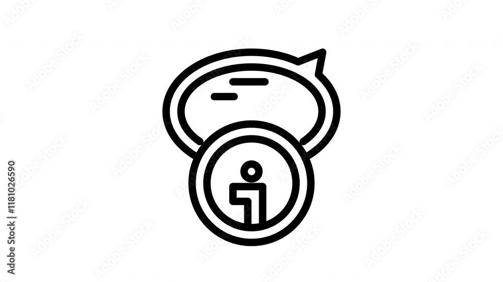 Icon line motion graphic online