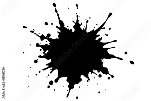 paint splash silhouette vector 