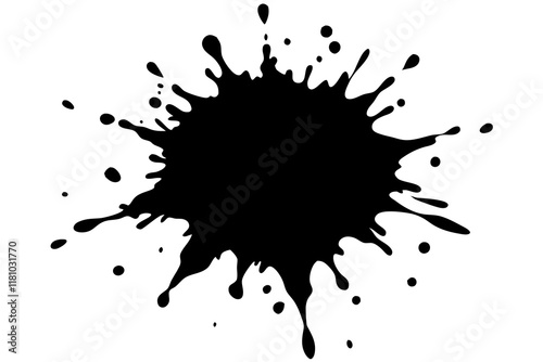 paint splash silhouette vector 