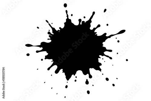 paint splash silhouette vector 