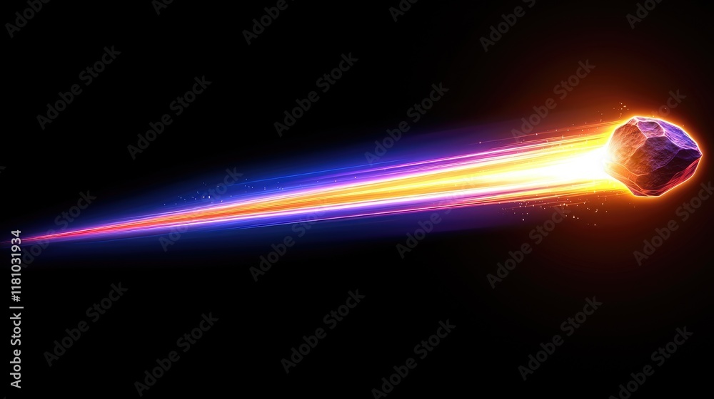 Meteor shower event night sky digital art cosmic environment close-up view sci-fi conceptualization Meteor shower event night sky digital art cosmic environment close-up view sci-fi conceptualization